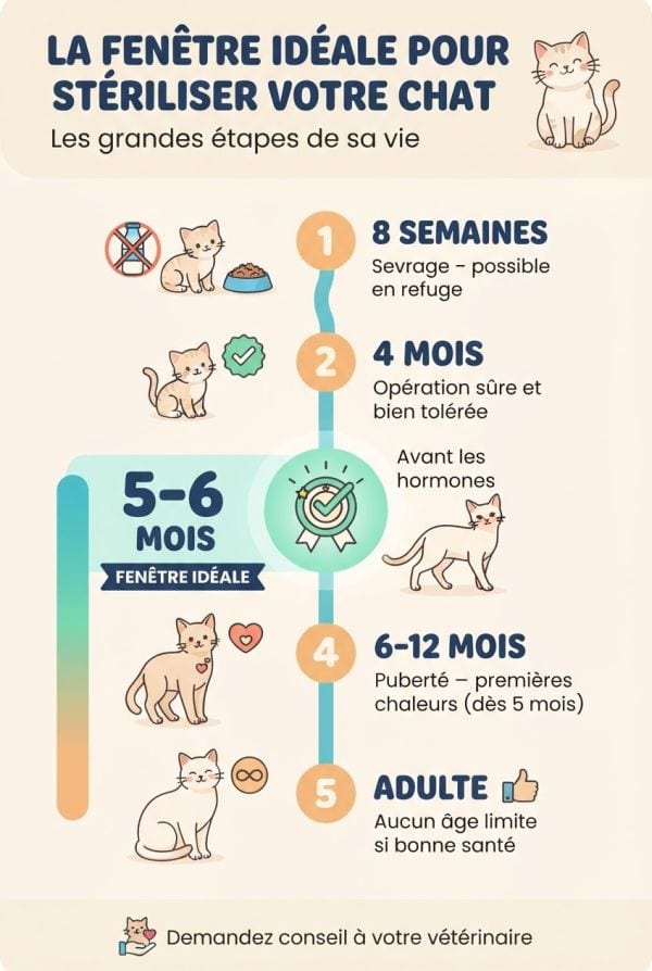Les grandes étapes du développement du chat et la fenêtre idéale