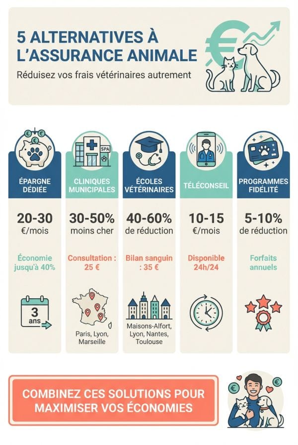 Panorama des alternatives à l'assurance pour réduire vos frais vétérinaires