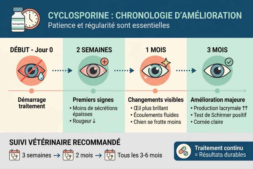 Délai d'action et signes d'amélioration