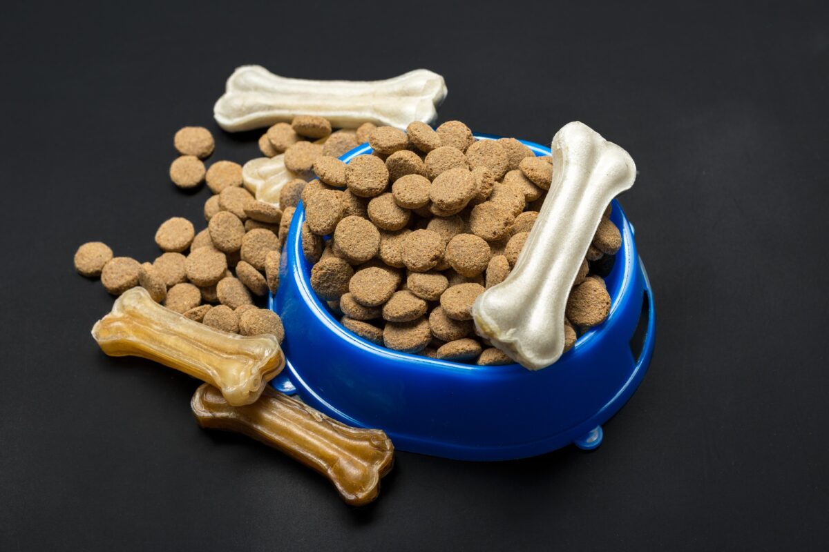 Aliments déshydratés pour chiens ou chats.