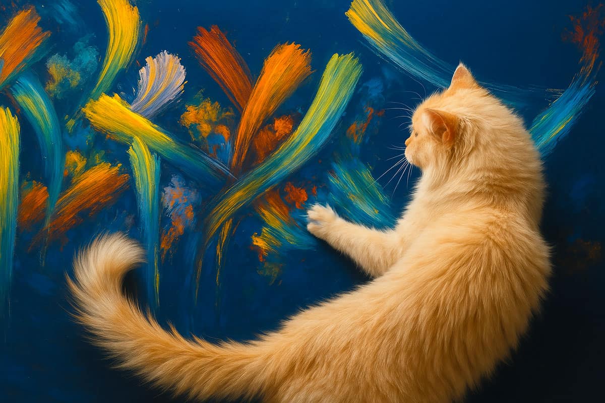 Chat peintre