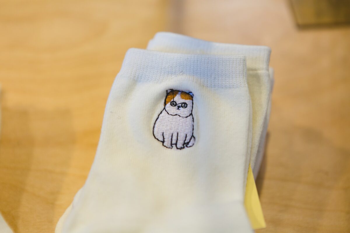 chaussettes motif chat