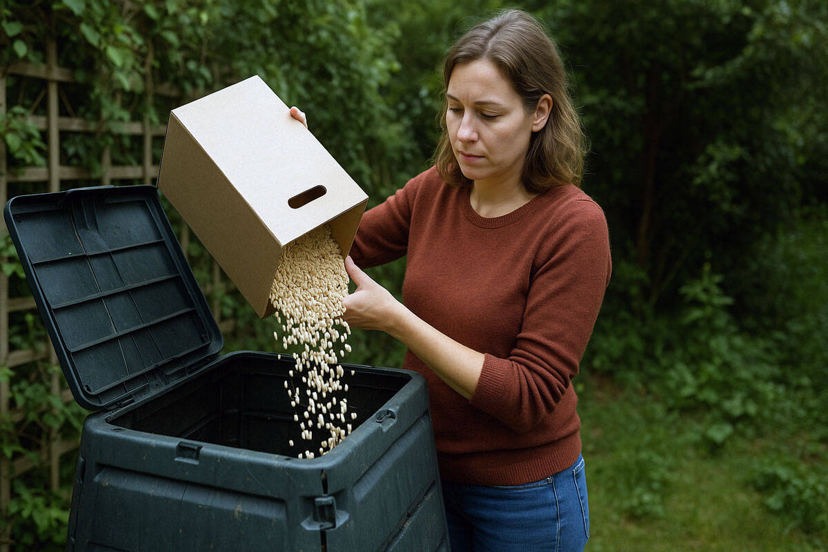 Compostage de la litière de tofu