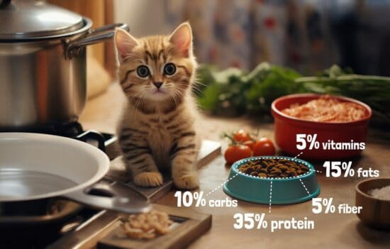 Graphiques de nourriture pour chats