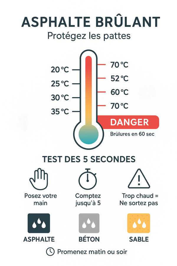 À quelle température l'asphalte devient-il un piège ?