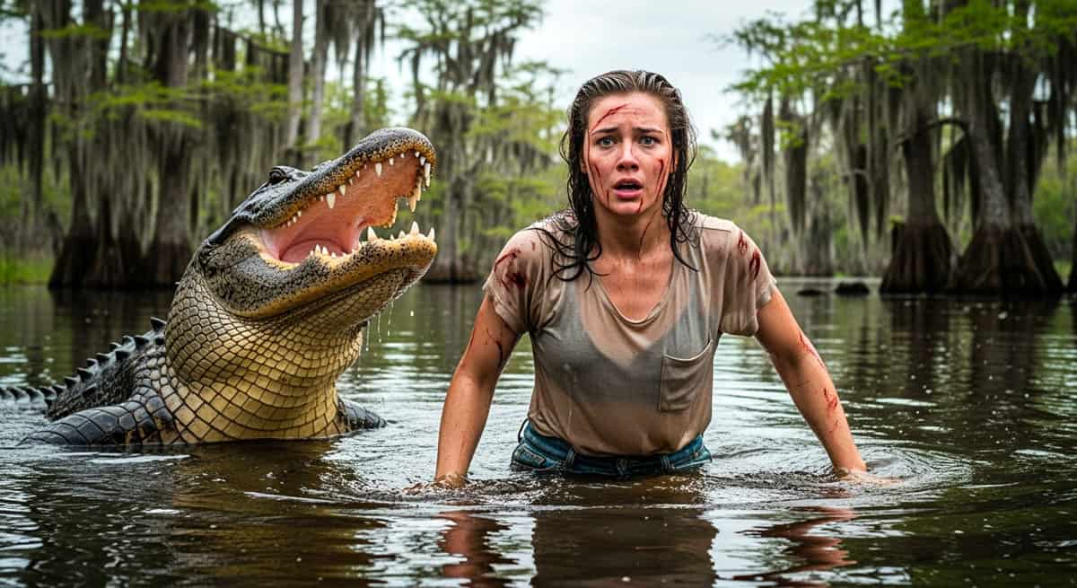 une adolescente de 15 ans, a miraculeusement survécu à l’attaque d’un alligator de 3 mètres