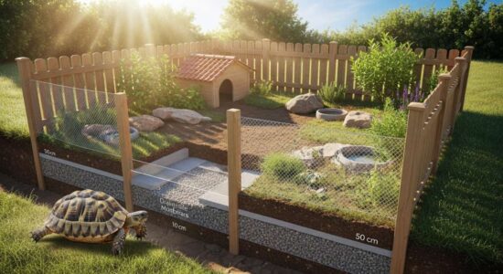 Protégez votre tortue : l’enclos anti-prédateurs et auto-drainant à copier