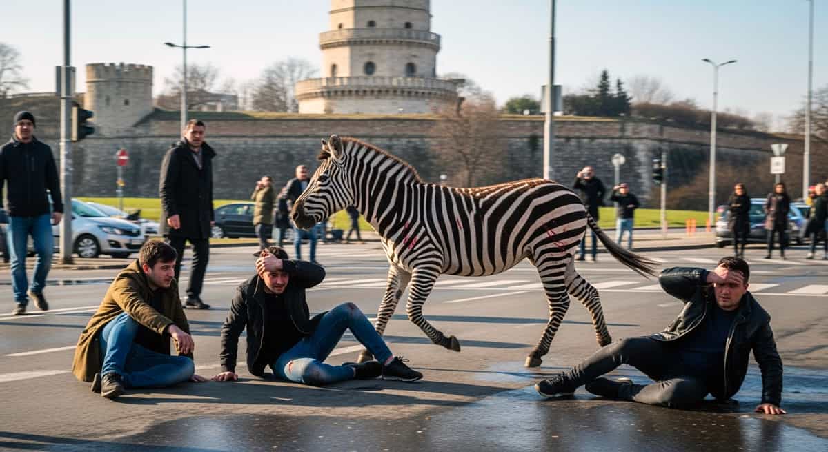 Un zèbre s’échappe du zoo de Belgrade et fait trois blessés légers